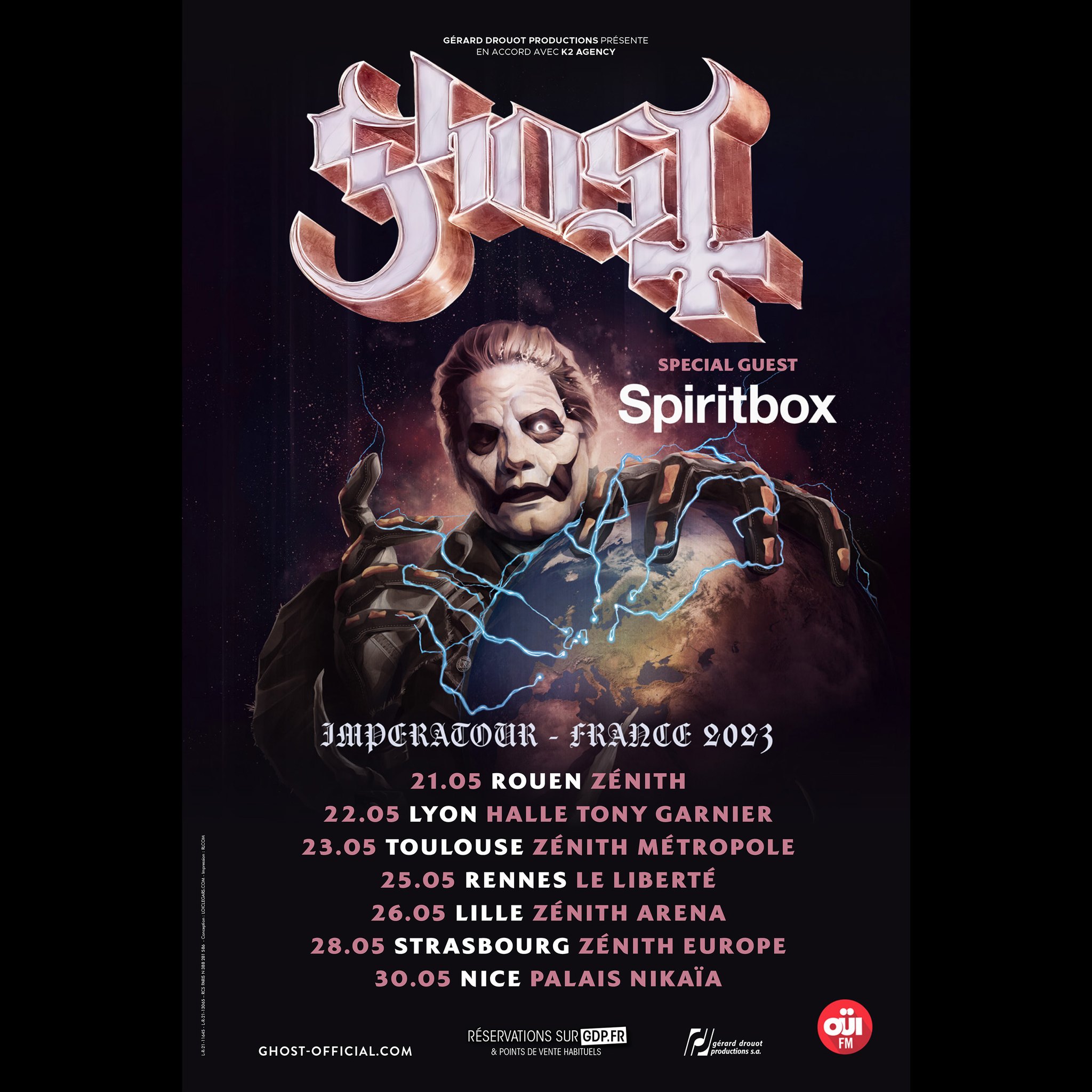ghost band europe tour